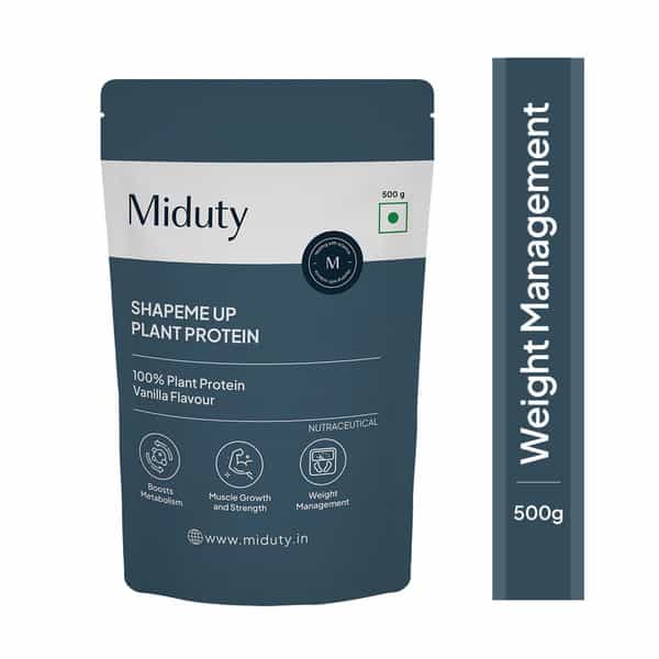 Miduty Shapeme Up Plant Protein - Pea & Brown Rice Protein - Weight Loss - Vegan - Chocolate - 500G