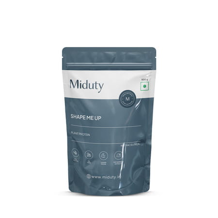 Miduty Palak Notes Shapeme Up Plant Protein - Vanilla Flavour - 1 Billion Probiotics 500gm