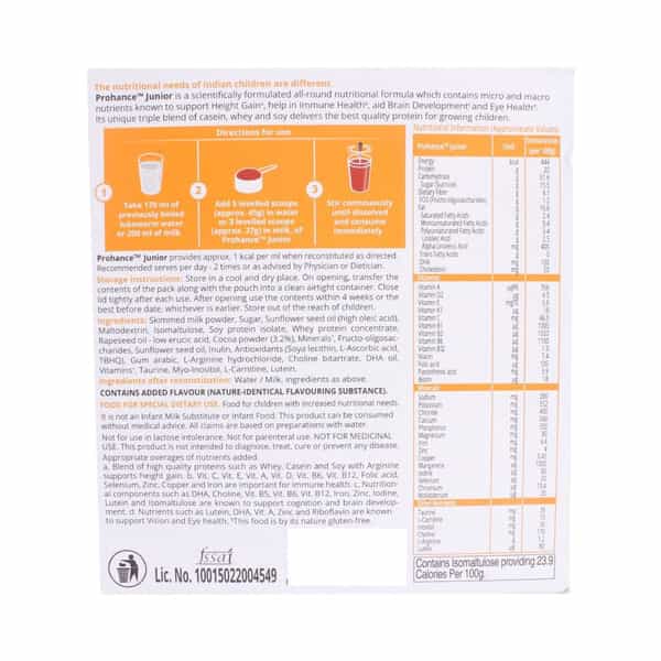 Prohance Junior Nutrition Powder | Chocolate Flavour | Box 400 Gm