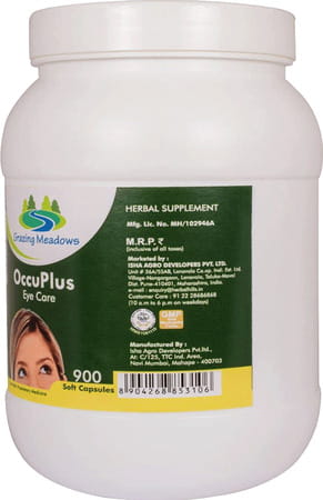 Grazing Meadows Occuplus 900 Capsules | Ayurvedic Herbal Formulation For Eye Care Health (Pack Of 5)