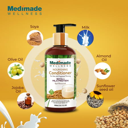 Medimade Soya And Milk Protein Hair Conditioner - 300 Ml X 2 ( Pack Of 2 )