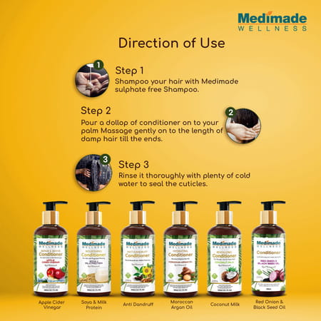 Medimade Soya And Milk Protein Hair Conditioner - 300 Ml X 2 ( Pack Of 2 )