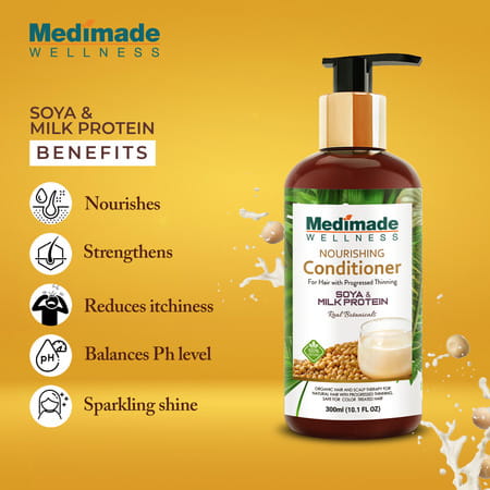 Medimade Soya And Milk Protein Hair Conditioner - 300 Ml X 2 ( Pack Of 2 )