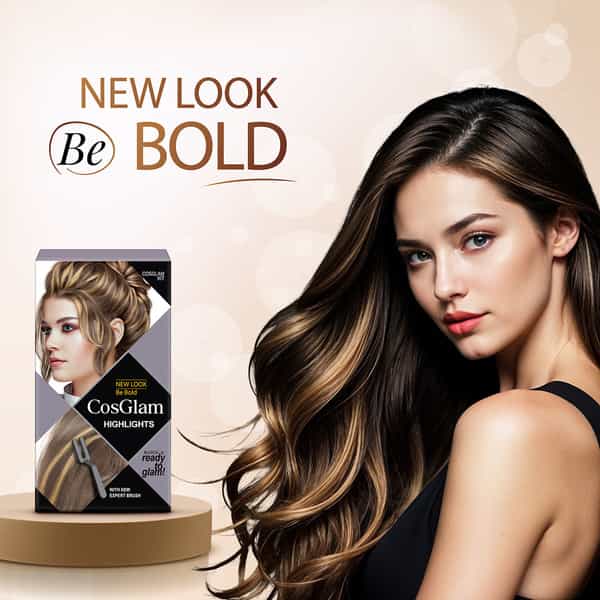 Cosglam Hair Highlights Kit | Hair Highlights Colour | Women & Men | Bleach & Ready To Glam | Diy