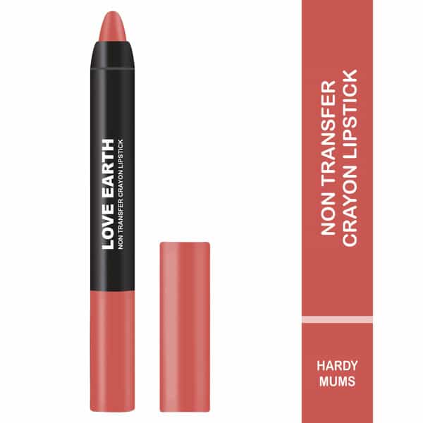Love Earth Non Transfer Crayon Lipstick-Hardy Mums