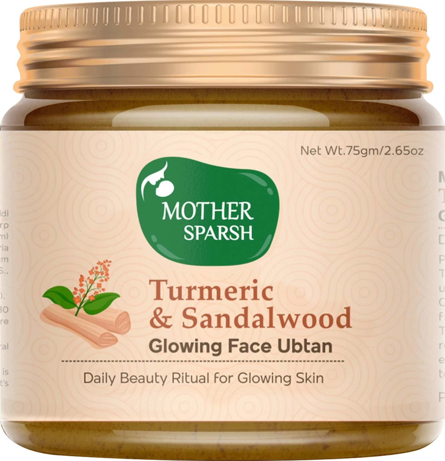 Mother Sparsh Turmeric And Sandalwood Glowing Face Ubtan Powder For Glow & Brightens Skin - 75gm