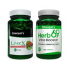 Sheopal's Liver X Factor Detoxes The Liver And Herb 69 Vibe Booster Stamina & Strength 60+60 Caps