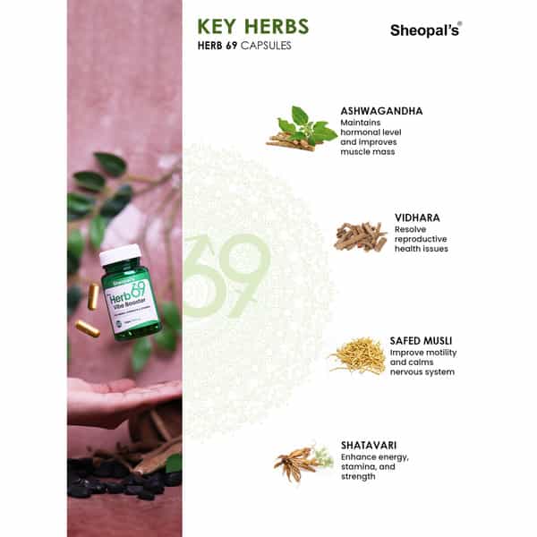 Sheopal's Liver X Factor Detoxes The Liver And Herb 69 Vibe Booster Stamina & Strength 60+60 Caps
