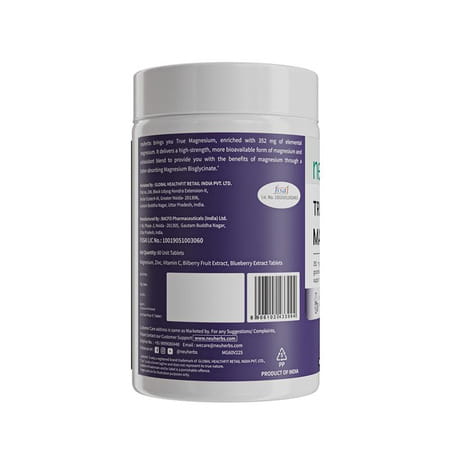 Neuherbs True Magnesium 60 Tablets To Support Muscles | Brain & Bone Health