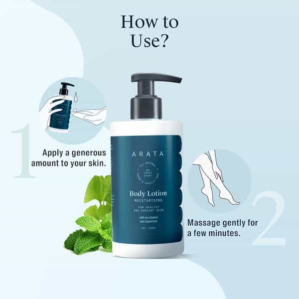 Arata Natural Moisturising Body Lotion For Dry Skin With Sheabutter Cocoabutter & Coconut Oil-300Ml
