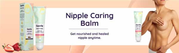 Sanfe Breast Nipple Caring Balm For New Mothers - 15Gm With Calendula Oil & Cocoa Butter-Strawberry