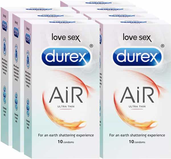 Durex Air Condoms For Men - 10 Count (Pack Of 7)