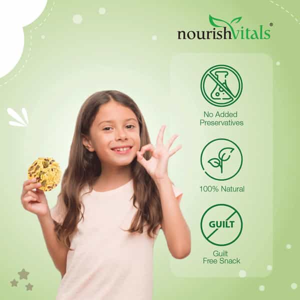 Nourishvitals Pista Cranberry Cookies Heavenly Bites Crunchy Delights Genius Snack 120G