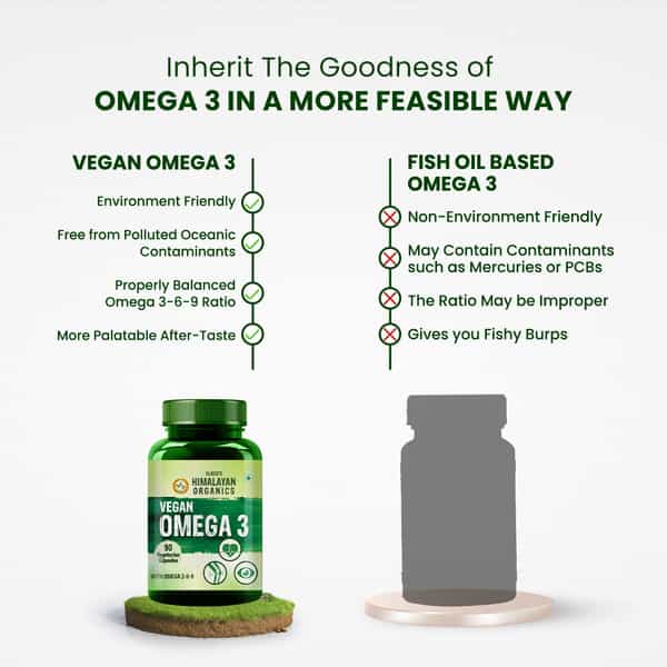 Vlado's Himalayan Organics Omega 3 6 9 Vegan Supplement - 90 Capsules