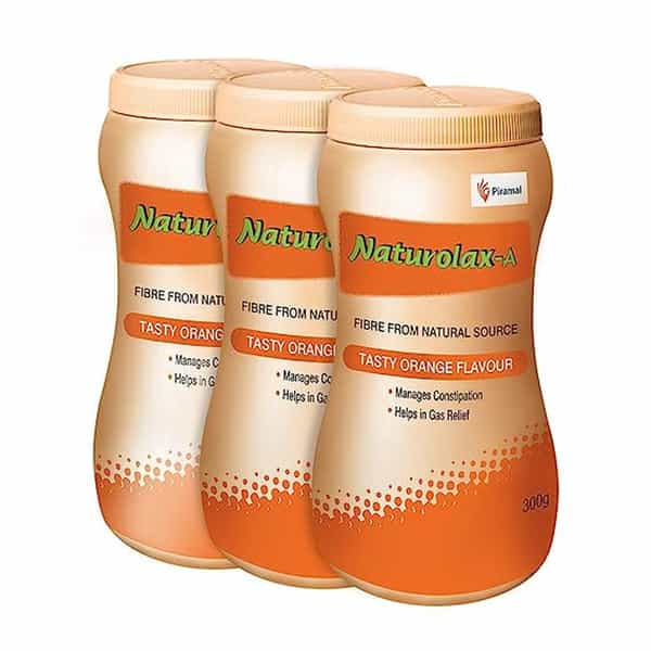 Naturolax A Isabgol Husk Powder | Orange Flavour | 300 Gms -Pack Of 3 | (Naturolax_300x3)