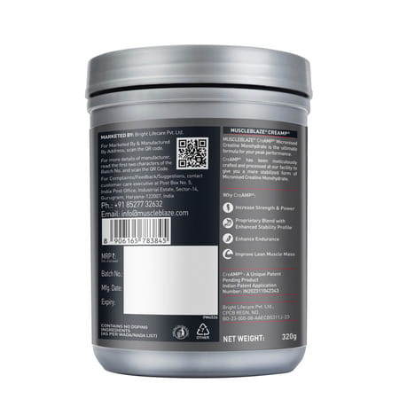 Muscleblaze Creatine Monohydrate Creamp With Creabsorb (250 G | Citrus Blast) With Shaker | 650ml