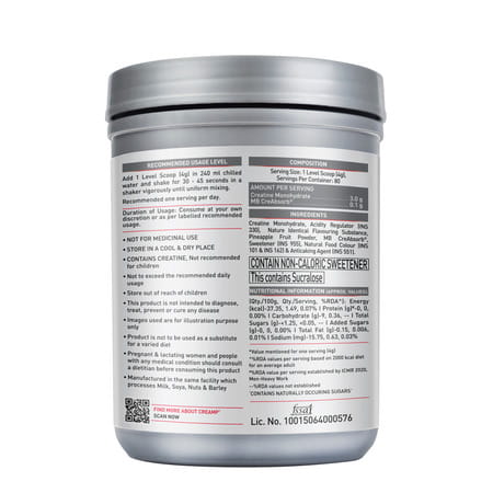 Muscleblaze Creatine Monohydrate Creamp With Creabsorb (250 G | Citrus Blast) With Shaker | 650ml