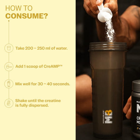 Muscleblaze Creatine Monohydrate Creamp With Creabsorb (250 G | Citrus Blast) With Shaker | 650ml