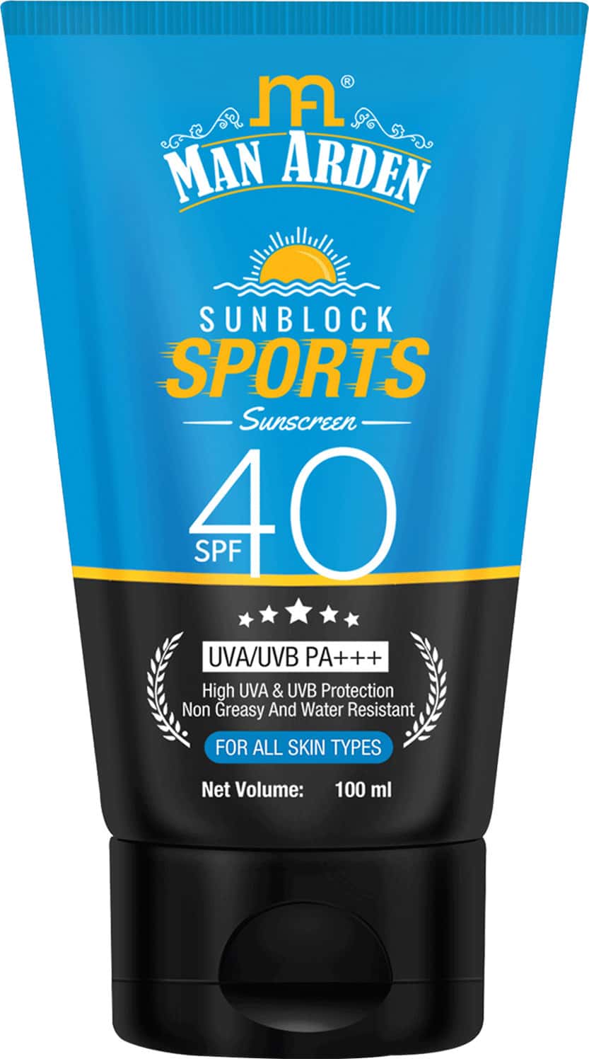 Man Arden Sun Block Sports Sunscreen Spf 40 Uva/Uvb Pa+++ High Uva & Uvb Protection 100 Ml