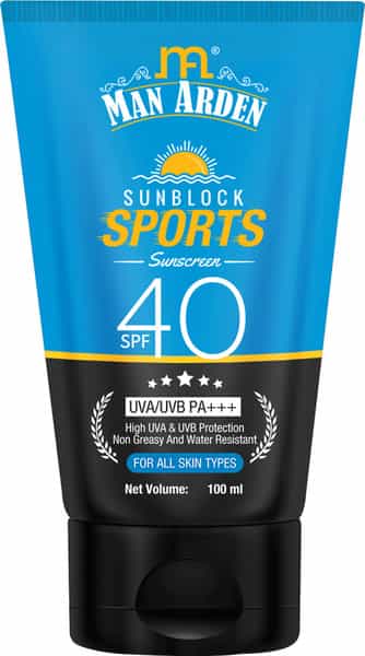 Man Arden Sun Block Sports Sunscreen Spf 40 Uva/Uvb Pa+++ High Uva & Uvb Protection 100 Ml
