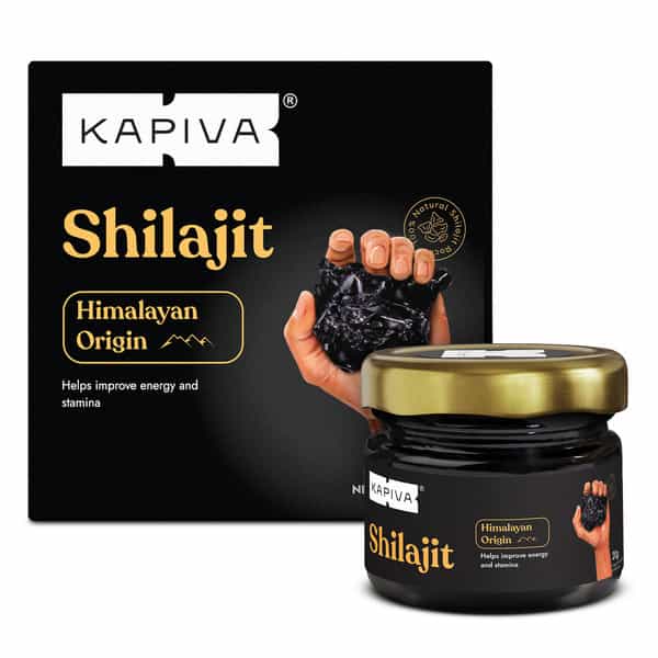 Kapiva Himalayan Shilajit Resin | Squat Jar | 20 Gm