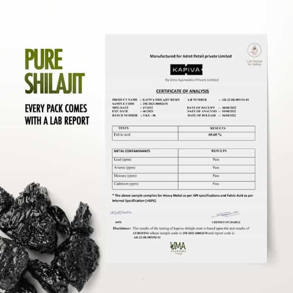 Kapiva Himalayan Shilajit Resin | Squat Jar | 20 Gm