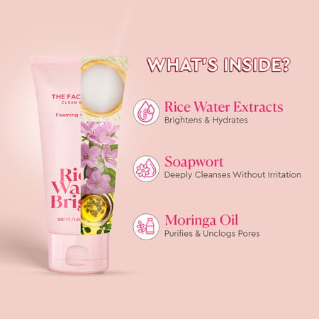 The Face Shop Rice Water Bright Foaming Cleanser 50Ml