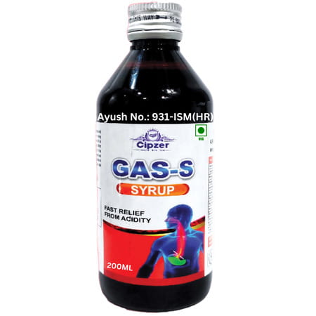 Cipzer Gas -S Syrup | Gas-S Syrup Is For Stomach Problems | And Gastro Intestinal Disorders-200ml