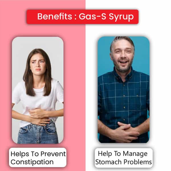 Cipzer Gas -S Syrup | Gas-S Syrup Is For Stomach Problems | And Gastro Intestinal Disorders-200Ml