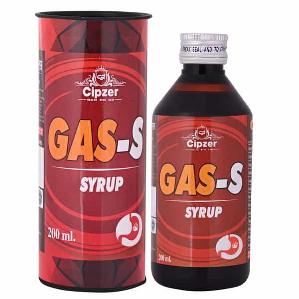 Cipzer Gas -S Syrup | Gas-S Syrup Is For Stomach Problems | And Gastro Intestinal Disorders-200Ml