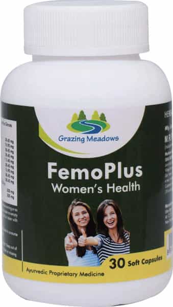 Grazing Meadows Femo Plus 30 Capsules Ayurvedic Herbal Formulation For Women's Health (Pack Of 2)