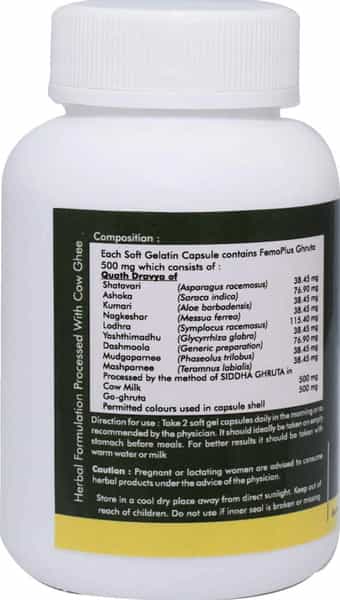 Grazing Meadows Femo Plus 30 Capsules Ayurvedic Herbal Formulation For Women's Health (Pack Of 2)
