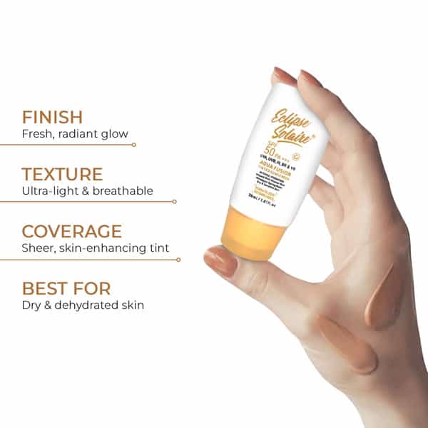 Eclipse Solaire Aqua Fusion Sunscreen Spf50 Pa+++ | 5X Protection| For All Skin Types - 30Ml
