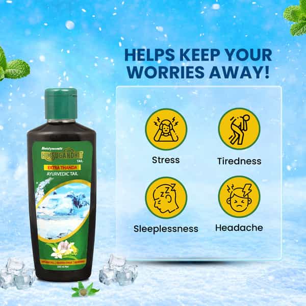 Baidyanath Ayurved Himsugandhit Tail 200Ml | Cooling Thanda Tel
