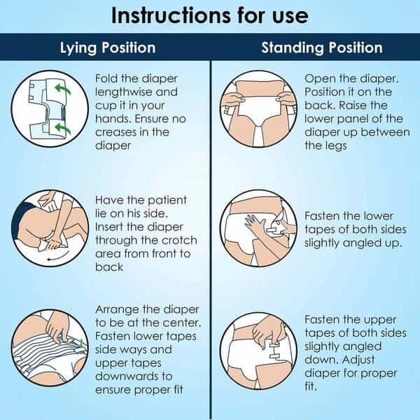 Kare In Premium Adult Diapers Large Waist 101-139 Cm (40"-55") Tape Style Wetness Indicator 10 Count