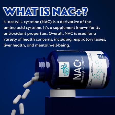 Fitness Veda Nac+ | N-Acetyl Cysteine Supplement | Antioxidant & Detox Support