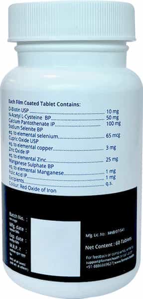 Formen Biotin 10000Mcg Hair Essentials | Control Hair Fall & Improve Thickness & Volume (60 Tablets)