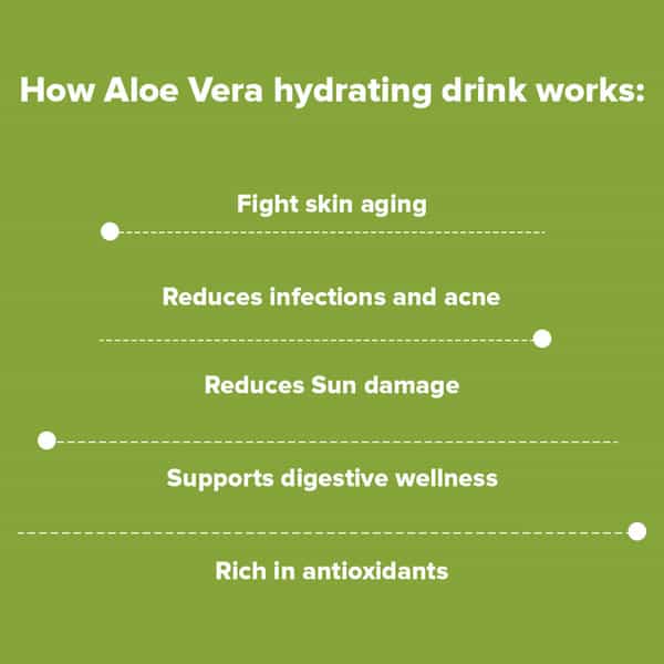 Sheneed Aloe Vera Hydrating Drink With Vit-C-Improves Skin & Hair Growth | Vegan 30 Sachets