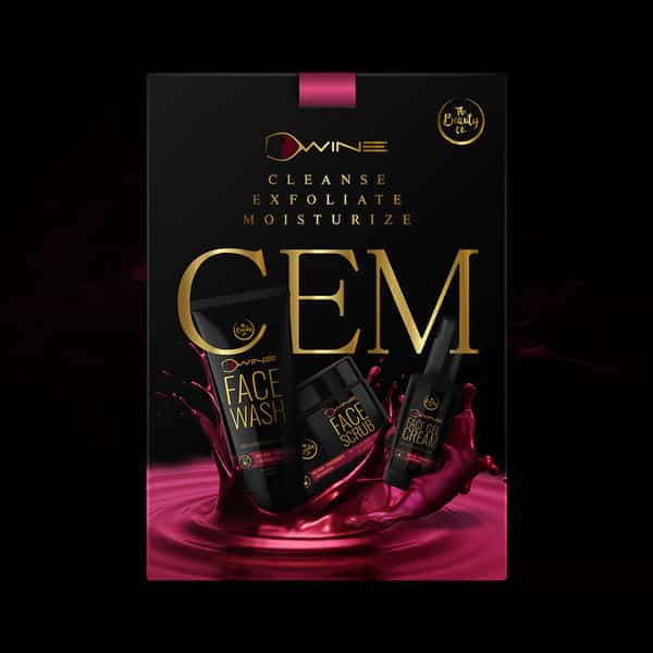 The Beauty Co. D`Wine Cleanse Exfoliate Moisturize Cem Face Kit