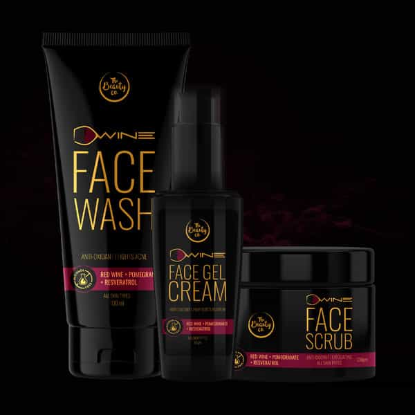 The Beauty Co. D`Wine Cleanse Exfoliate Moisturize Cem Face Kit