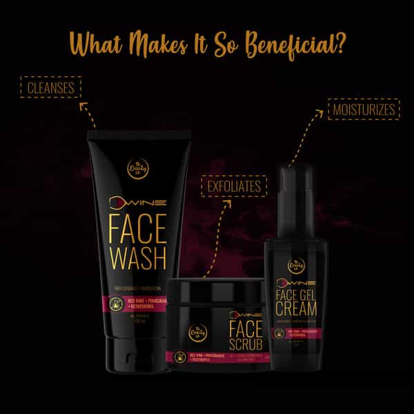 The Beauty Co. D`Wine Cleanse Exfoliate Moisturize Cem Face Kit