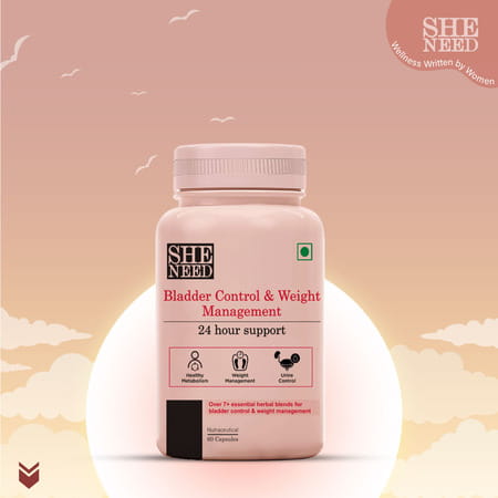Sheneed Bladder Control & Weight Management For Women | Reduces Occasional Urgency - 60 Capsules