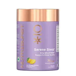 Nutriburst Serene Sleep Gummies For Quality Sleep & Stress Reduction With Melatonin (30 Gummy)