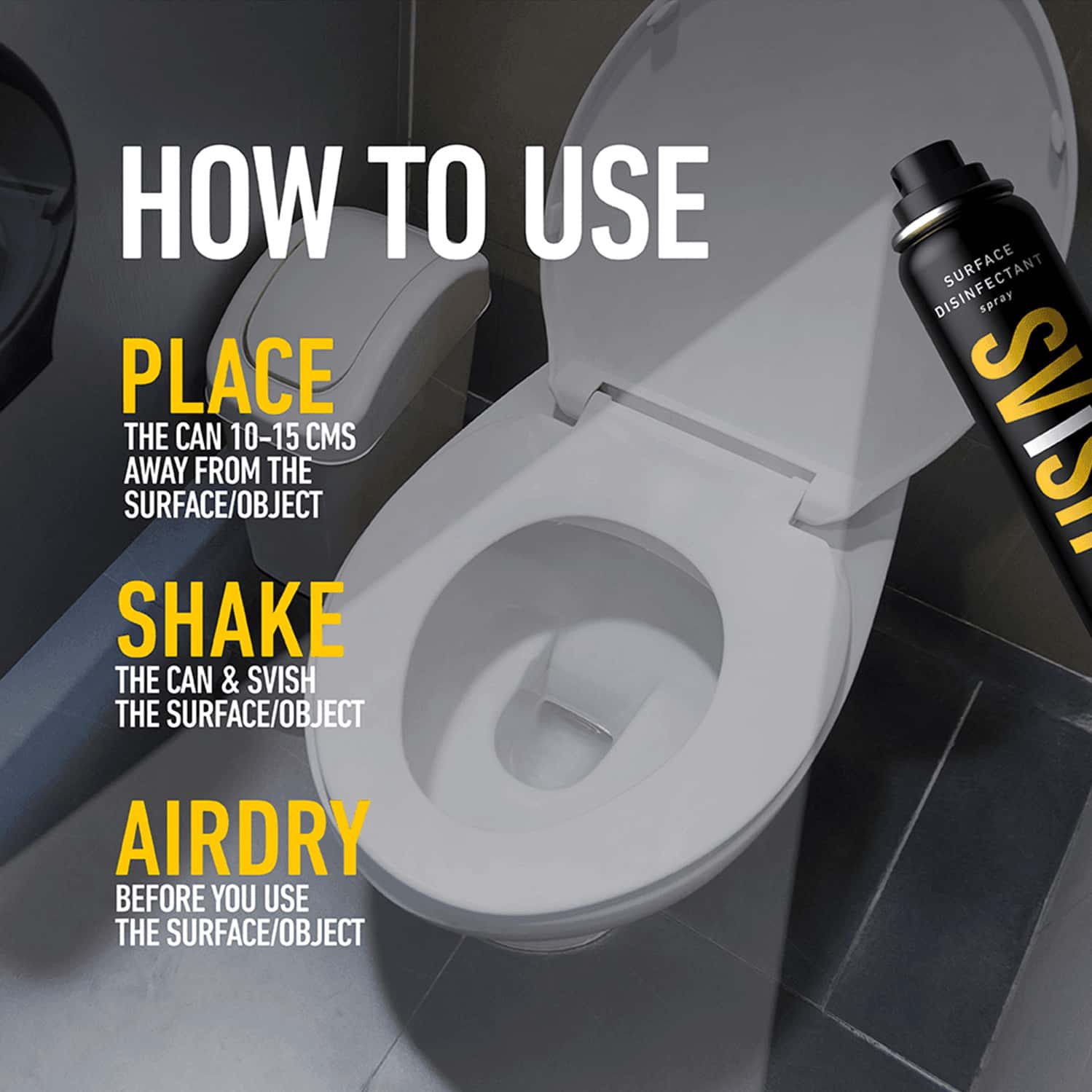 Buy SVISH ON THE GO ASPEN MULTISURFACE & TOILET SEAT DISINFECTANT SPRAY