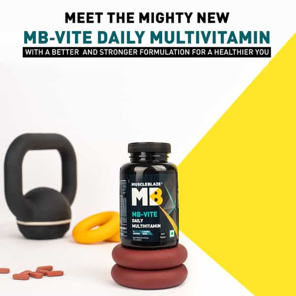 Muscleblaze Mb-Vite Daily Multivitamin (60 Tablets) | With 51 Ingredients & 6 Blends | Recovery