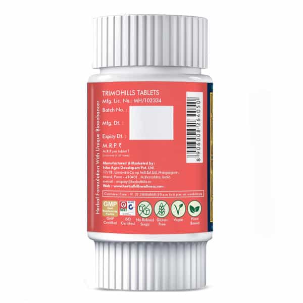 Herbal Hills Trimohills 60 Tablets (Pack Of 4) Weight Loss Supplement With Herbal Ingredients