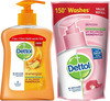 Dettol Reenergize Liquid Handwash 200 Ml With Dettol Liquid Handwash 175 Ml
