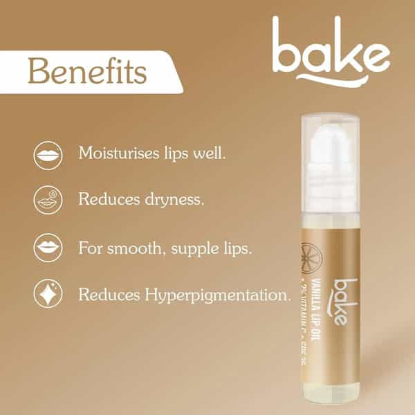 Bake Vanilla Lip Oil With 2% Vitamin C & Spf 25 Treats Dry | Hyperpigmented Lips - 15G