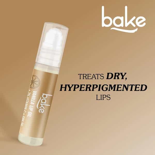 Bake Vanilla Lip Oil With 2% Vitamin C & Spf 25 Treats Dry | Hyperpigmented Lips - 15G