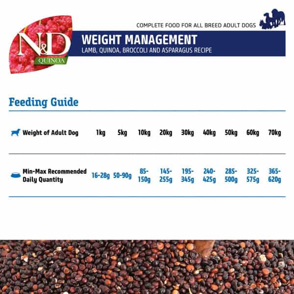 Farmina N&D Pet Foods Quinoa Weight Management Dry Dog Food | Adult Breed | 7- Kg